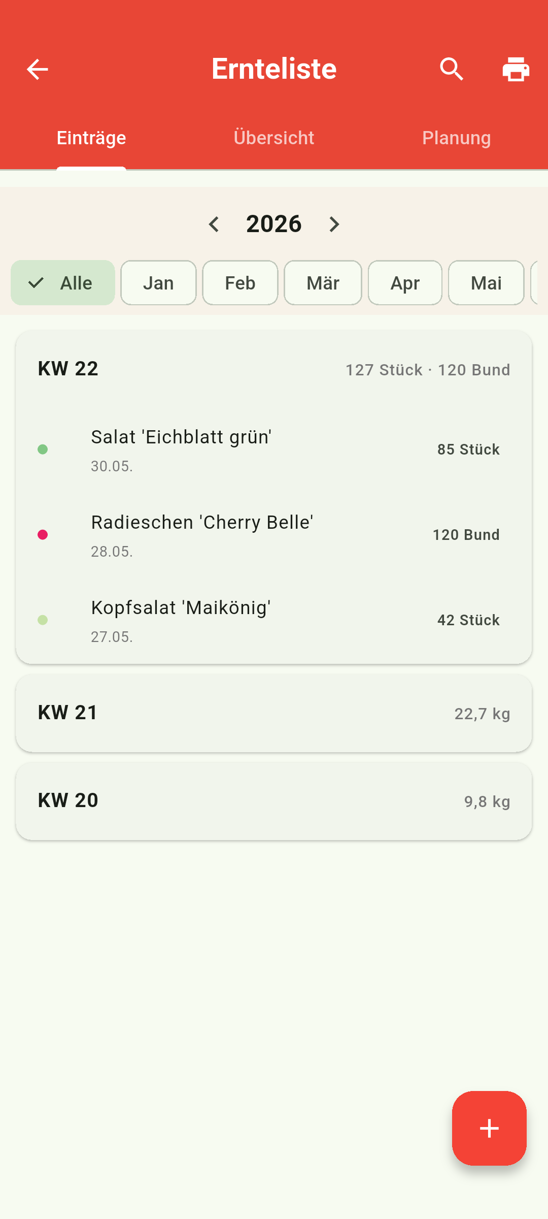 android 04_ernteliste